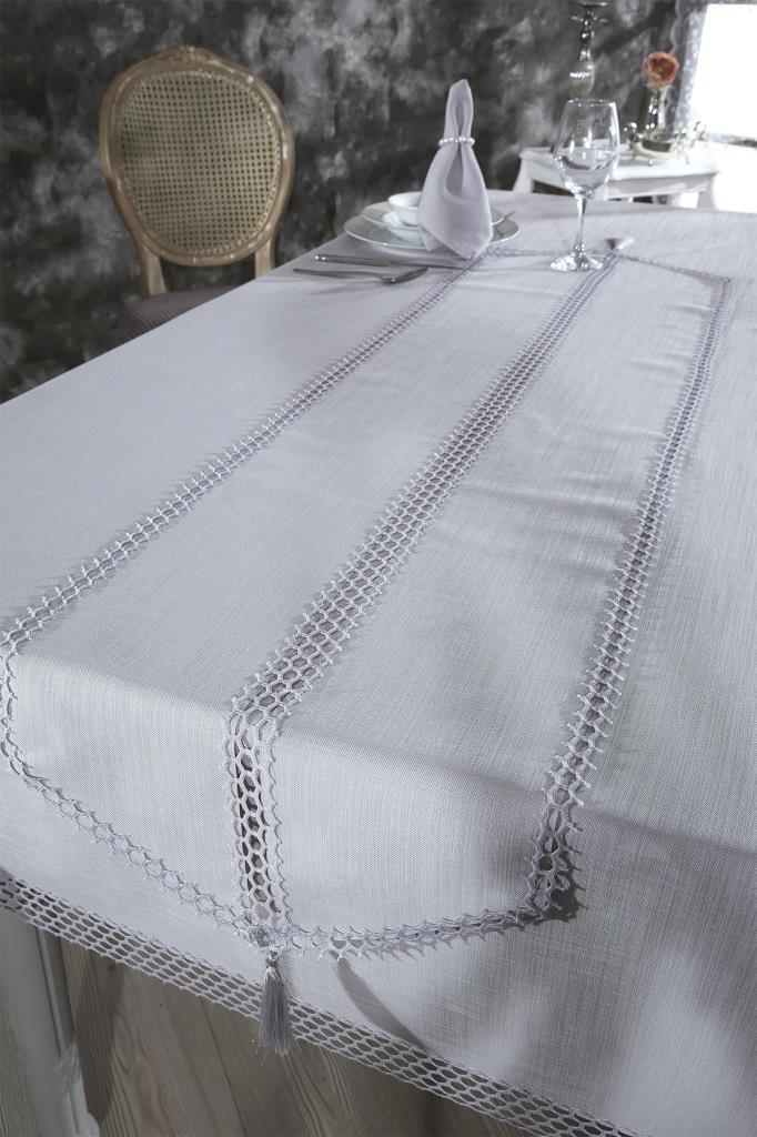 Simay Masa Örtüsü 26 Parça Gri - 7