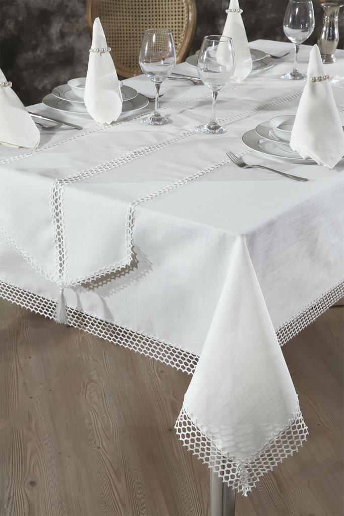 Simay Masa Örtüsü 26 Parça Krem - 2
