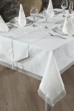 Simay Masa Örtüsü 26 Parça Krem - 2