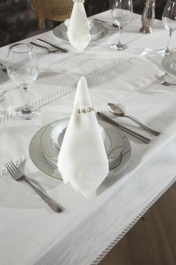 Simay Masa Örtüsü 26 Parça Krem - 3