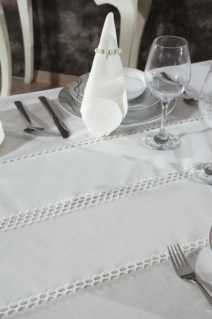 Simay Masa Örtüsü 26 Parça Krem - 4