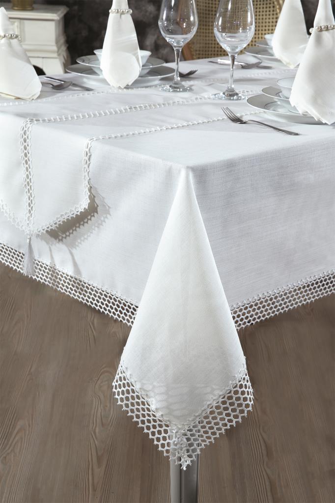 Simay Masa Örtüsü 26 Parça Krem - 5