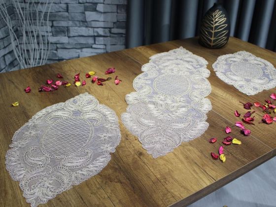 Simona Lale Desenli Yatak Odası Ve Salon Takımı 3 Parça Cappucino - Çeyiz Diyarı