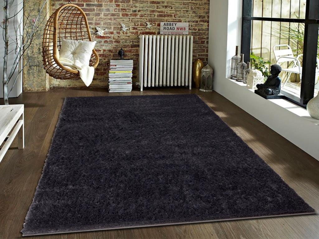 Soft Plain Antrasit Dikdörtgen Halı 150x230cm - 1