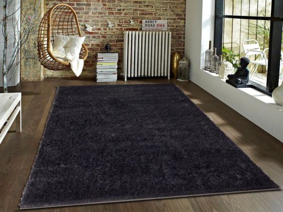 Soft Plain Antrasit Dikdörtgen Halı 150x230cm - Çeyiz Diyarı