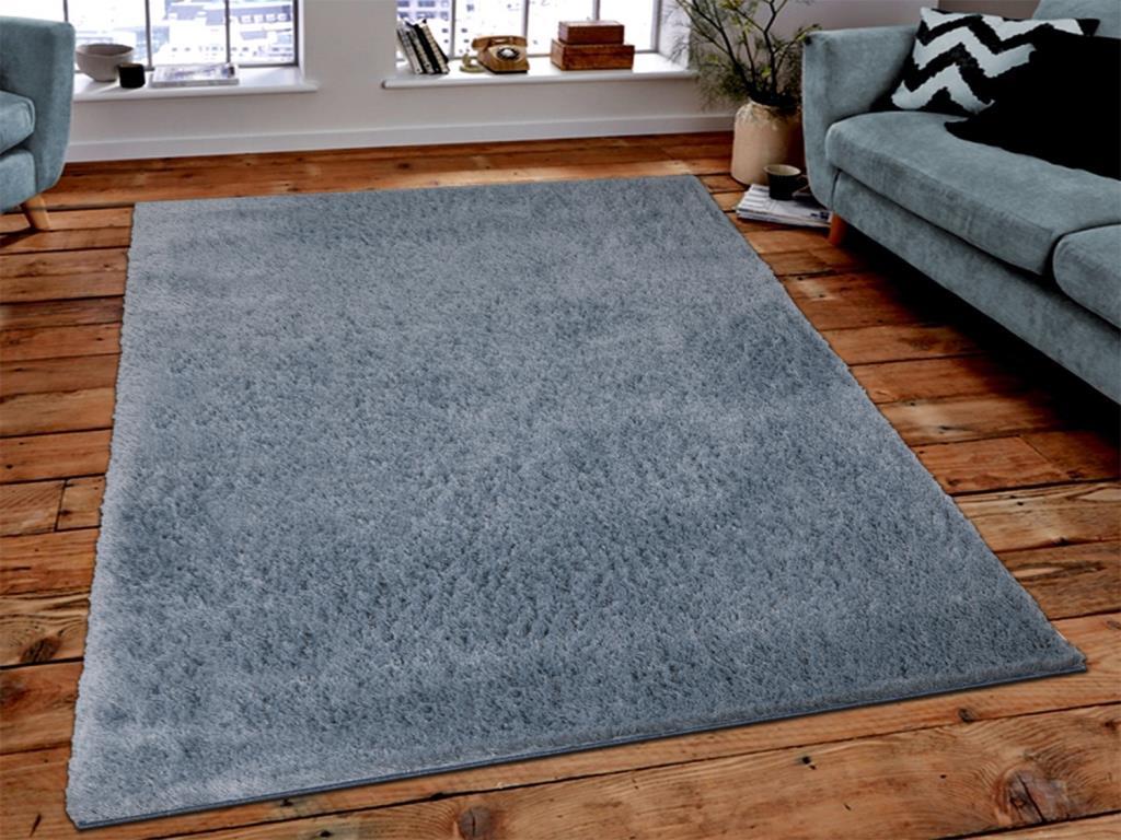 Soft Plain Mavi Dikdörtgen Halı 150x230cm - 1