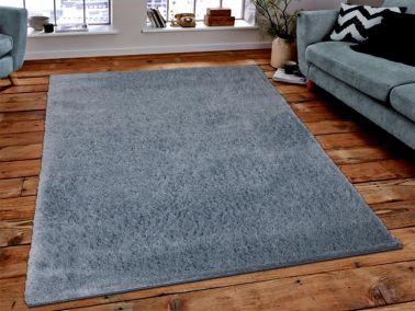 Soft Plain Mavi Dikdörtgen Halı 150x230cm - 1