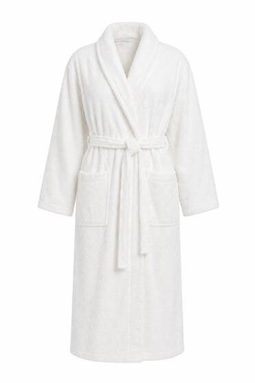 Softline 2XL Beden Kemerli Bornoz Beyaz - Çeyiz Diyarı