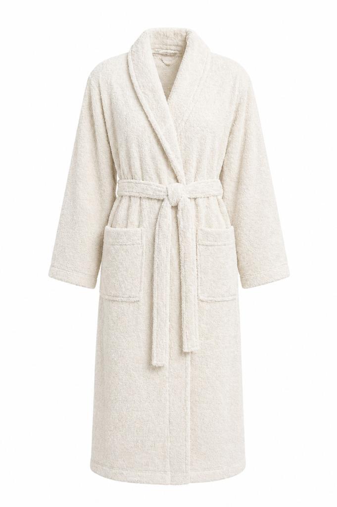 Softline L Beden Kemerli Bornoz Krem - 1