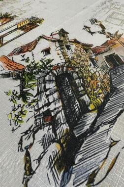 Sokak Dertsiz Masa Örtüsü 150x150 cm - 4