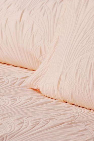 Spring Çift Kişilik Yatak Örtüsü Takımı Somon - Çeyiz Diyarı (1)