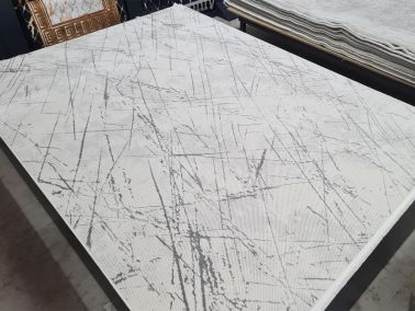 Star Mark Krem Gri Dikdörtgen Halı 160x230cm - 1