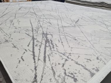 Star Mark Krem Gri Dikdörtgen Halı 160x230cm - 2