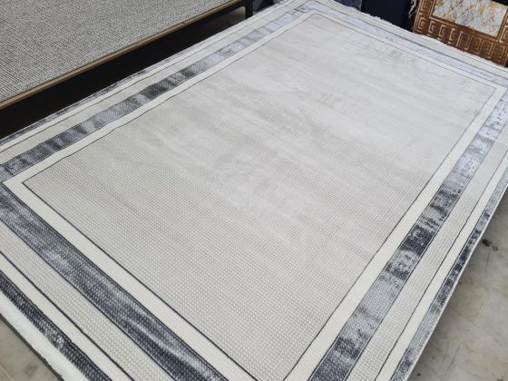 Star Oblong Krem Antrasit Dikdörtgen Halı 160x230cm - Çeyiz Diyarı