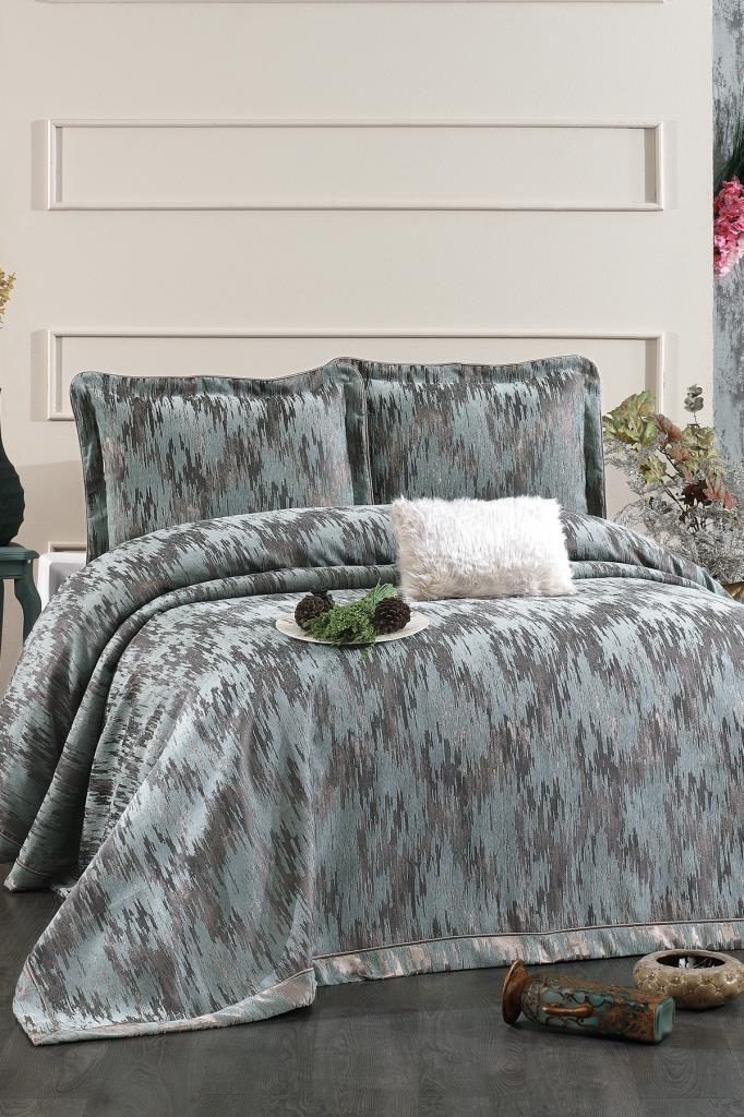 Stella Şönil Çift Kişilik Yatak Örtüsü 260x260 cm Turkuaz - 1