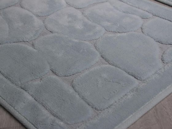 Stone Pamuk Banyo Paspas Seti 2'li Petrol - Çeyiz Diyarı (1)
