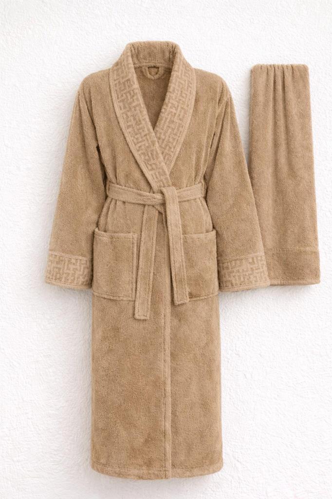 Su Yolu 2xl Beden 2 Parça Bornoz Takımı Kahve - 1