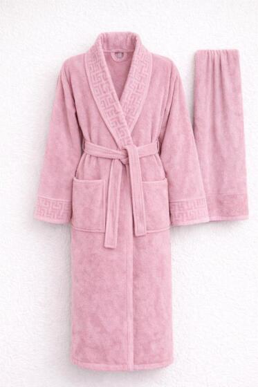 Su Yolu xl Beden 2 Parça Bornoz Takımı Gül Kurusu - Çeyiz Diyarı