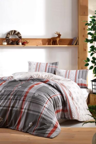 Taç Kristal Joly Light Collection Çift Kişilik Nevresim Takımı Kahverengi - Çeyiz Diyarı