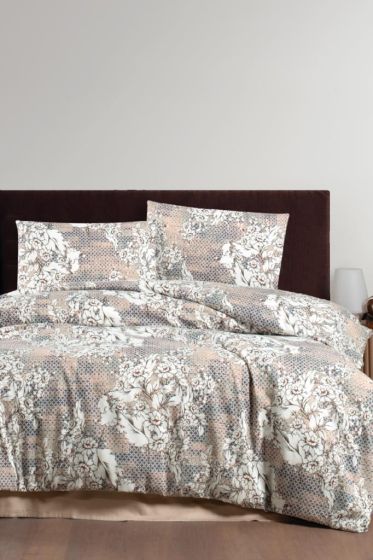 Taç Kristal Rina Terry Cotton Çift Kişilik Nevresim Takımı Kahve - Çeyiz Diyarı