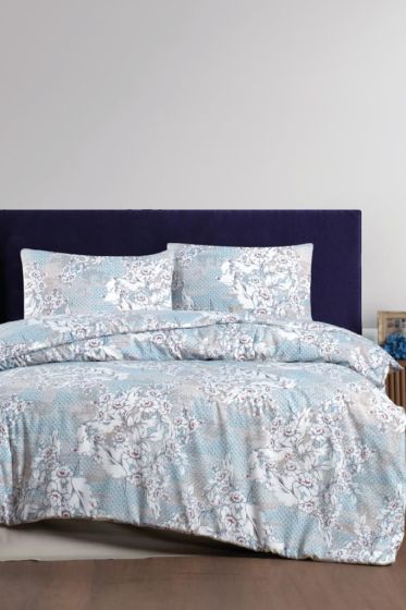 Taç Kristal Rina Terry Cotton Çift Kişilik Nevresim Takımı Mint - Çeyiz Diyarı