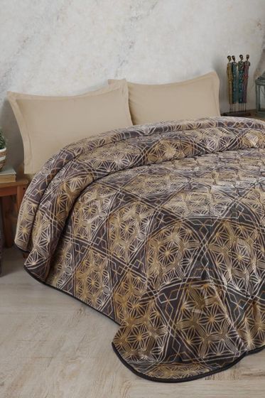Taç Kristal Tek Kişilik Battaniye Elegance Kahve - Kristal