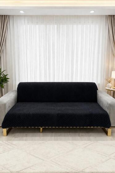 Teddy Wellsoft Koltuk Örtüsü 170x215 Cm Antrasit - Çeyiz Diyarı