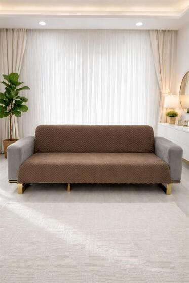 Teddy Wellsoft Koltuk Örtüsü 170x215 Cm Cappucino - Çeyiz Diyarı