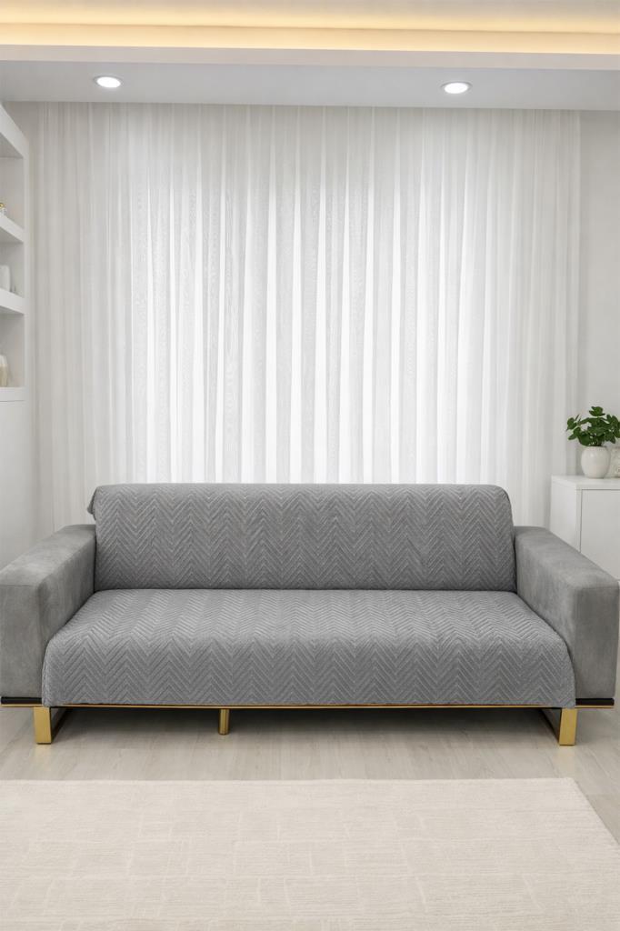 Teddy Wellsoft Koltuk Örtüsü 170x215 Cm Gri - 1