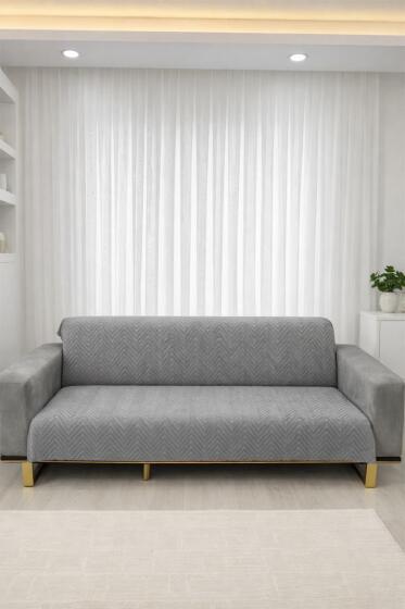 Teddy Wellsoft Koltuk Örtüsü 170x215 Cm Gri - Çeyiz Diyarı