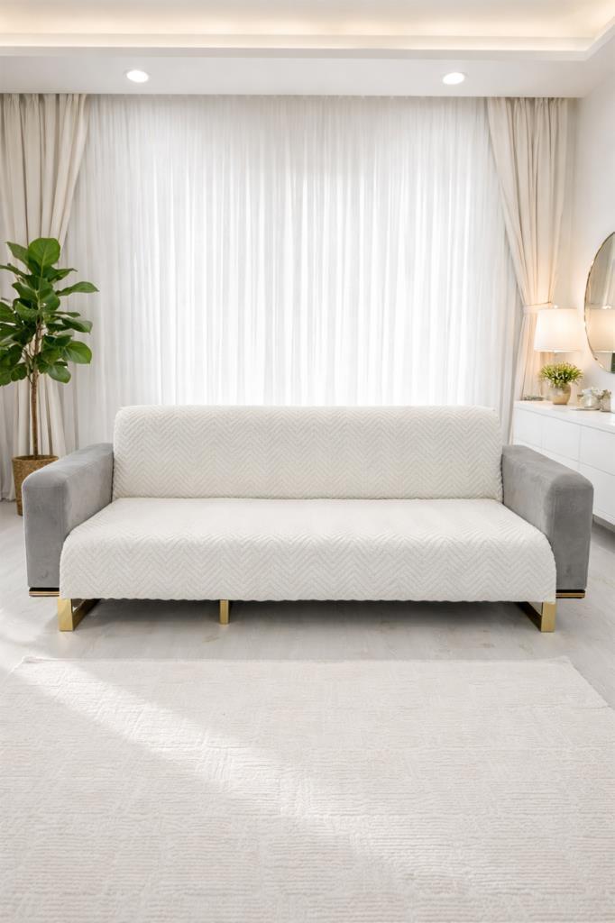 Teddy Wellsoft Koltuk Örtüsü 170x215 Cm Krem - 1