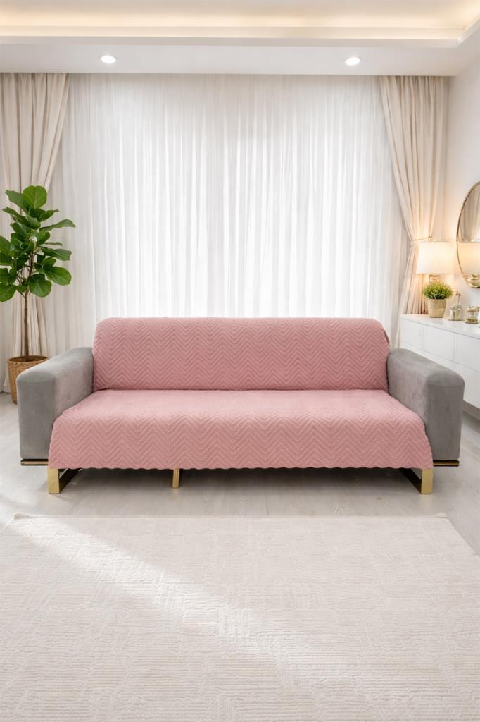 Teddy Wellsoft Koltuk Örtüsü 170x215 Cm Pudra - 1