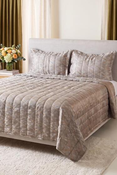 Terrano Çift Kişilik Yatak Örtüsü 240x250 cm Bej - Çeyiz Diyarı