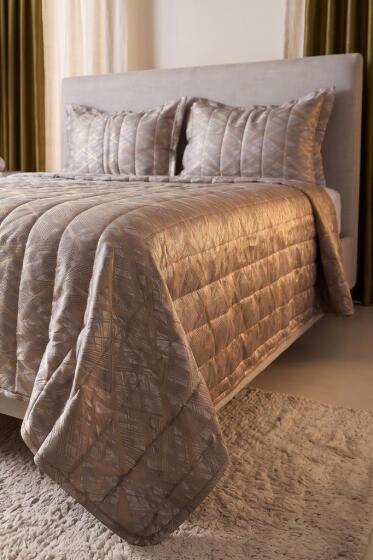 Terrano Çift Kişilik Yatak Örtüsü 240x250 cm Bej - Çeyiz Diyarı (1)