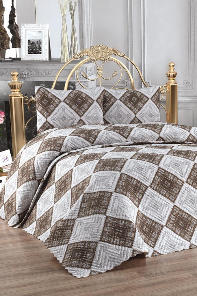 Ultrasonik Kapitoneli Alkım Çift Kişilik Pike Takımı 195x235 cm - 1