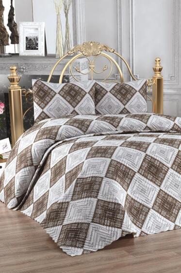 Ultrasonik Kapitoneli Alkım Çift Kişilik Pike Takımı 195x235 cm - Çeyiz Diyarı