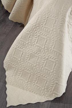 Ultrasonik Kapitoneli Elite Çift Kişilik Yatak Örtüsü Bej - 2