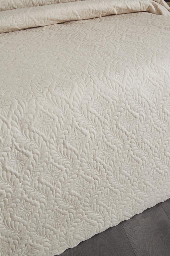 Ultrasonik Kapitoneli Elite Çift Kişilik Yatak Örtüsü Bej - 3