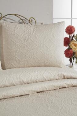 Ultrasonik Kapitoneli Elite Çift Kişilik Yatak Örtüsü Bej - 4