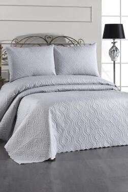 Ultrasonik Kapitoneli Elite Çift Kişilik Yatak Örtüsü Gri - 1