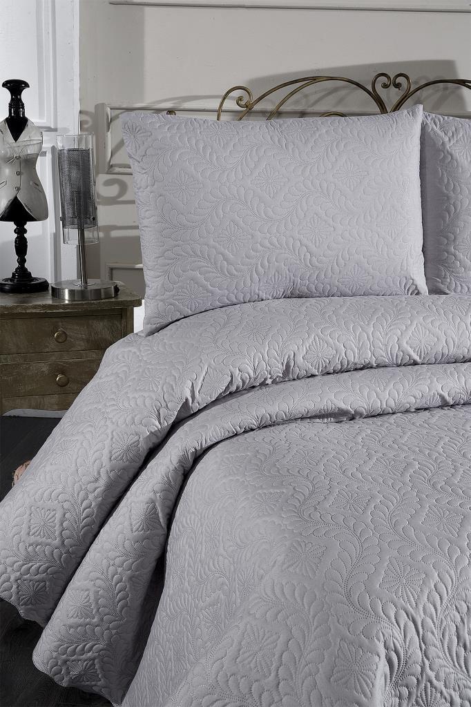 Ultrasonik Kapitoneli Elite Çift Kişilik Yatak Örtüsü Gri - 2