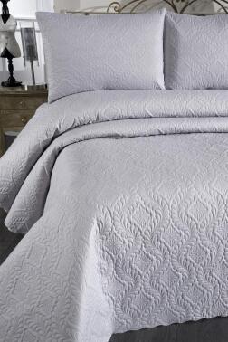 Ultrasonik Kapitoneli Elite Çift Kişilik Yatak Örtüsü Gri - 4