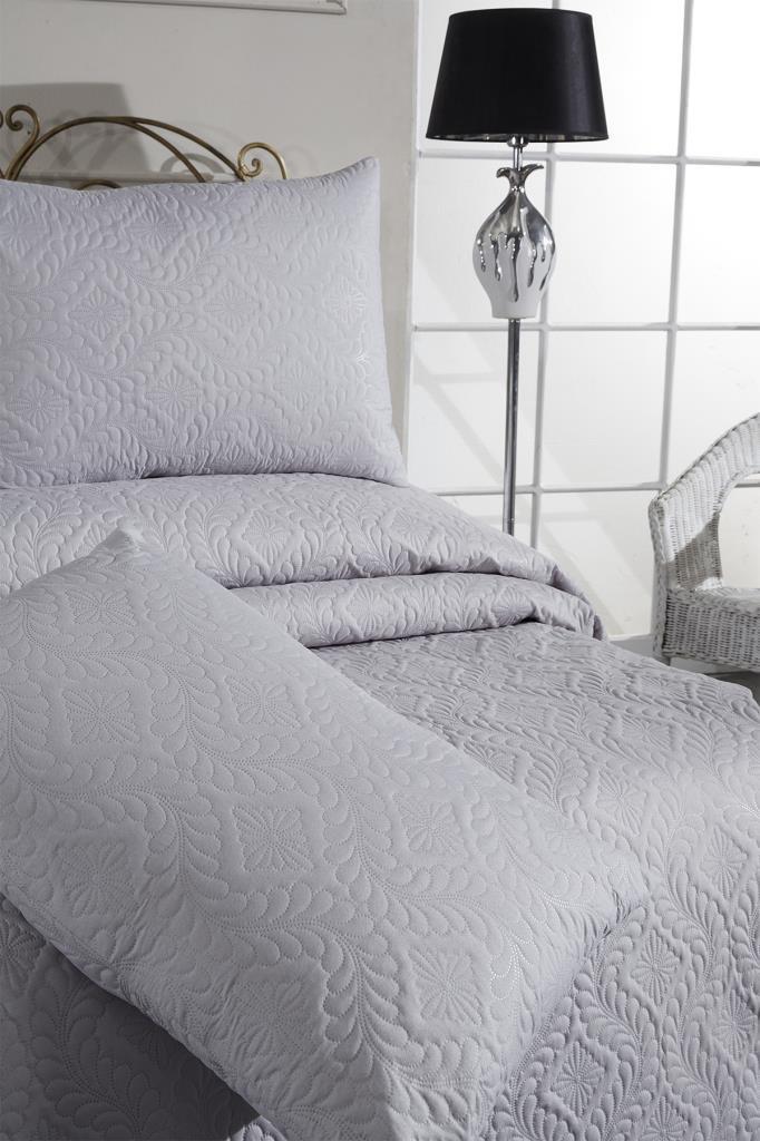 Ultrasonik Kapitoneli Elite Çift Kişilik Yatak Örtüsü Gri - 5