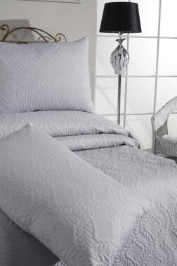 Ultrasonik Kapitoneli Elite Çift Kişilik Yatak Örtüsü Gri - 5