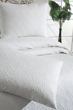 Ultrasonik Kapitoneli Elite Çift Kişilik Yatak Örtüsü Krem - 2