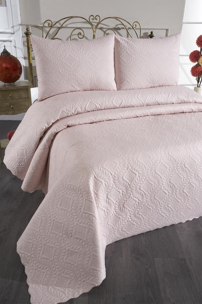 Ultrasonik Kapitoneli Elite Çift Kişilik Yatak Örtüsü Pudra - 2