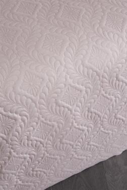 Ultrasonik Kapitoneli Elite Çift Kişilik Yatak Örtüsü Pudra - 3