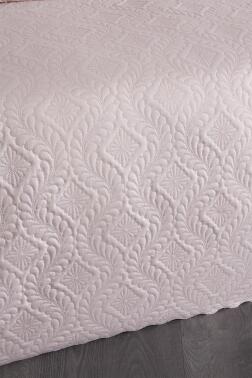 Ultrasonik Kapitoneli Elite Çift Kişilik Yatak Örtüsü Pudra - 4