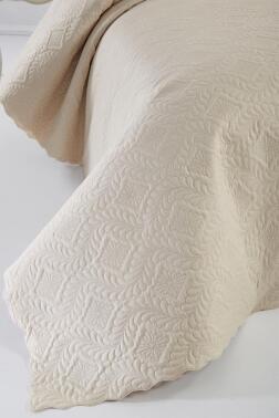 Ultrasonik Kapitoneli Elite Tek Kişilik Yatak Örtüsü Bej - 3