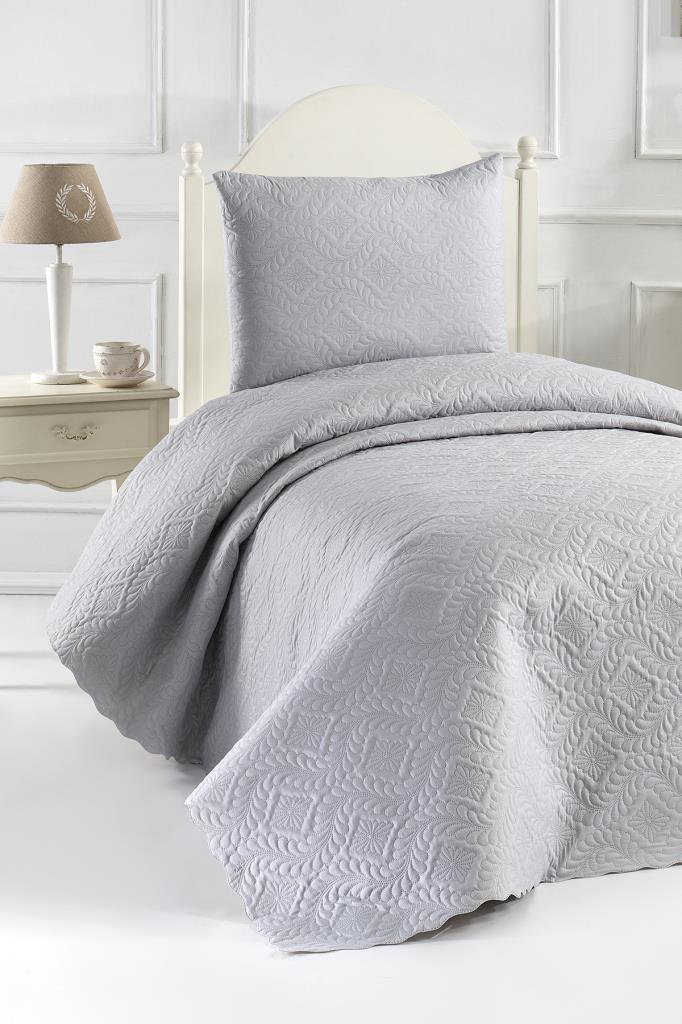 Ultrasonik Kapitoneli Elite Tek Kişilik Yatak Örtüsü Gri - 1